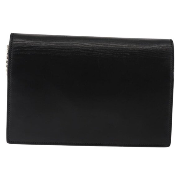 SAINT LAURENT Kate Tassel Chain Shoulder Bag Leather Black Silver Auth bs30026 - Picture 3 of 16